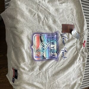 Mitchell & Ness Gray New York Rangers Sweatshirt